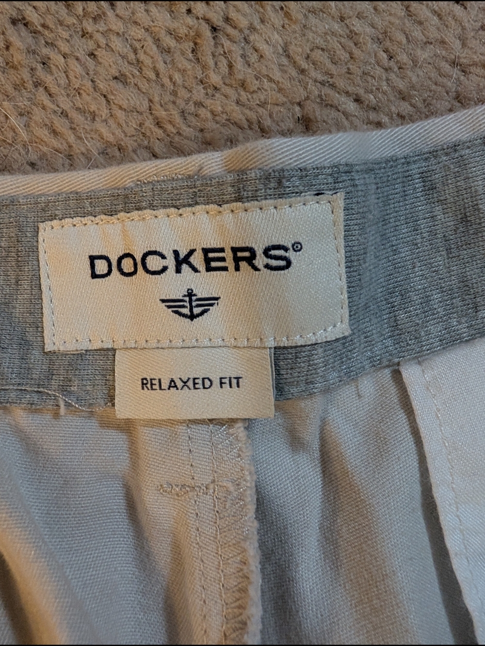 Dockers Light Tan Casual Pants with Heather Waistband Relaxed Fit 32x30